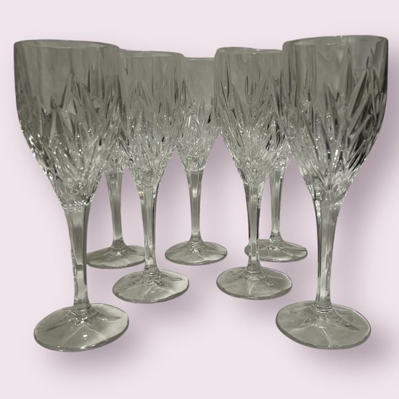 Gorham Other - Gorham Crystal Clear Star Blossom Wine Glasses Set of 7